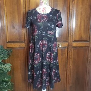 LuLaRoe Carly Dress Rose Print